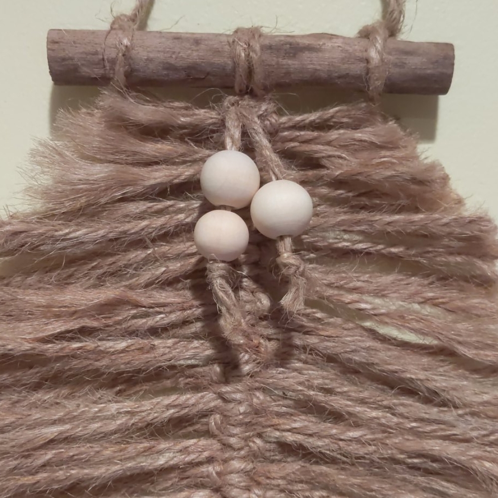 Boho macrame feather leaf - Picture 2 of 4